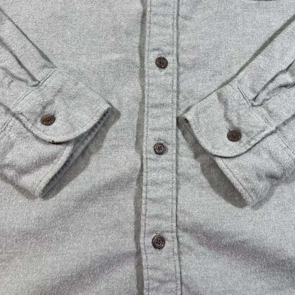 J. Crew Chamois Style Brushed Cotton Button Up Shirt Slim Fit Men's Medium